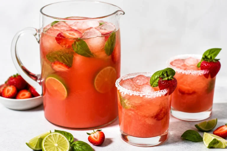 Strawberry Basil Margarita Large Batch