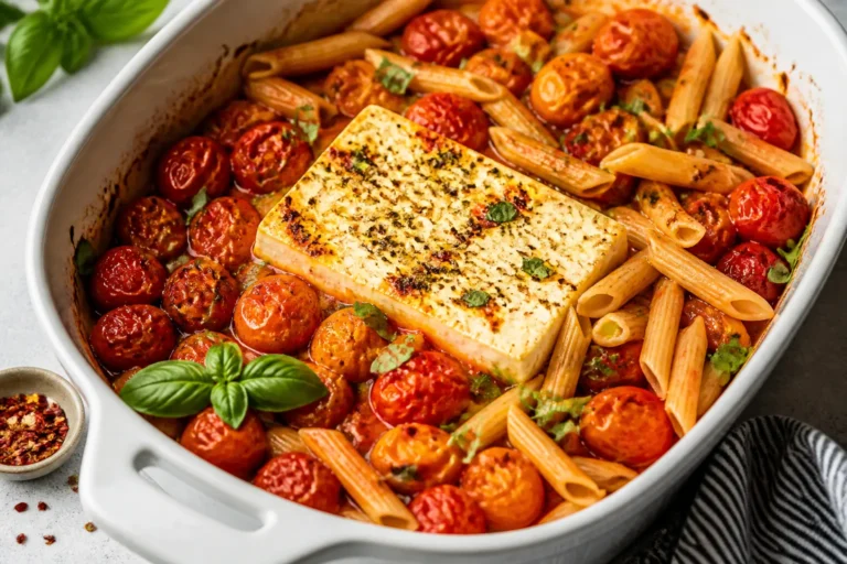 Viral Baked Feta Pasta With Cherry Tomatoes