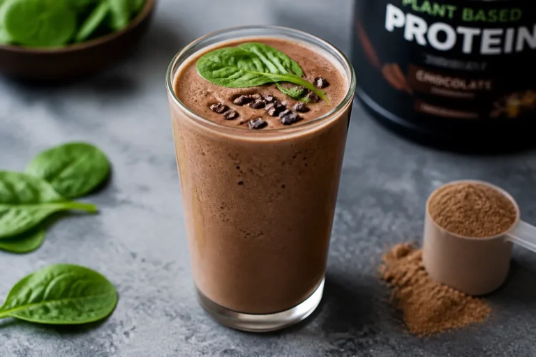 Chocolate Protein Smoothie With Spinach