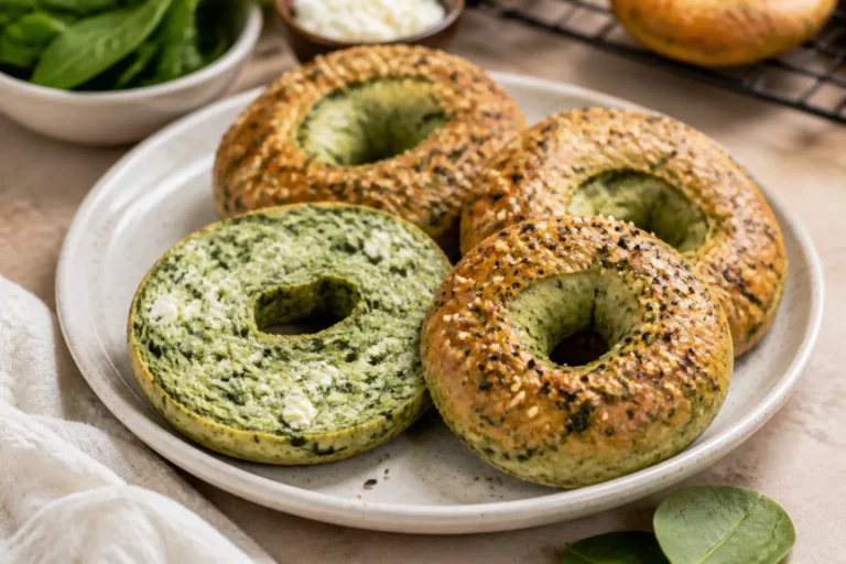 Easy Spinach Cottage Cheese Flagels