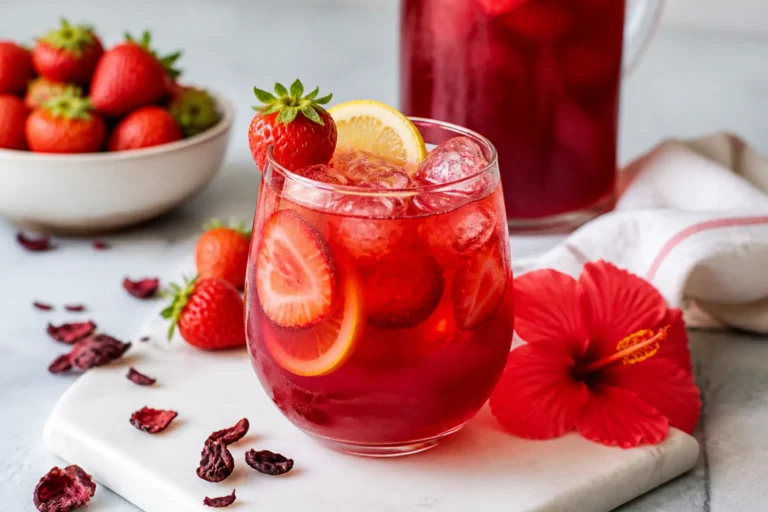 Hibiscus Tea Strawberry Lemonade