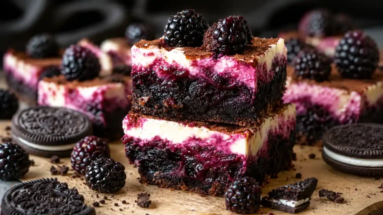 Easy Blackberry Cheesecake Oreo Brownies