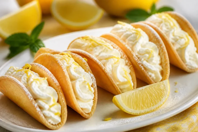 Zesty Lemon Mini Dessert Tacos: A Sweet Delightful Treat