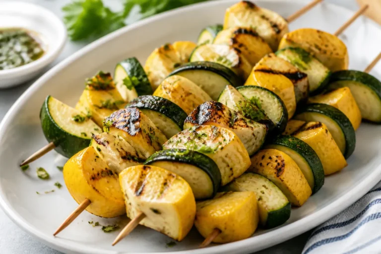 Grilled Squash and Zucchini Kabobs