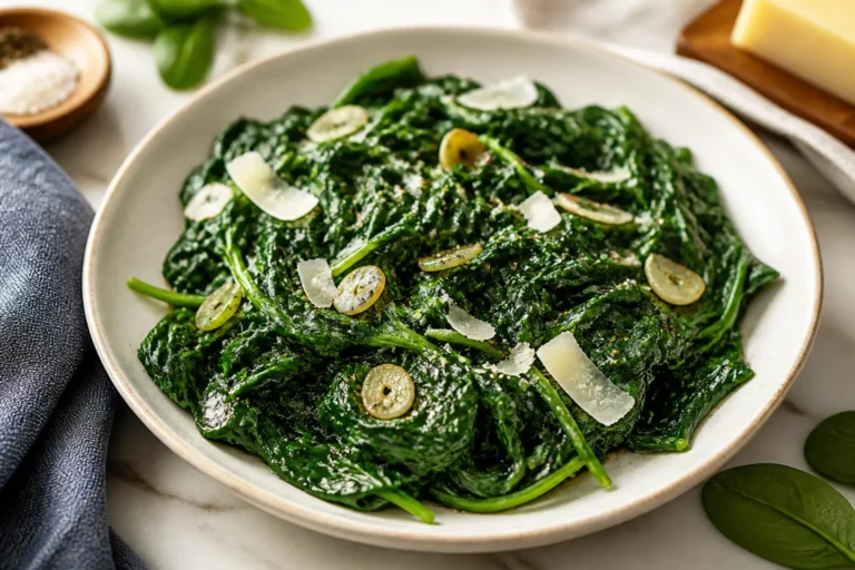 Sautéed Spinach With Garlic and Parmesan
