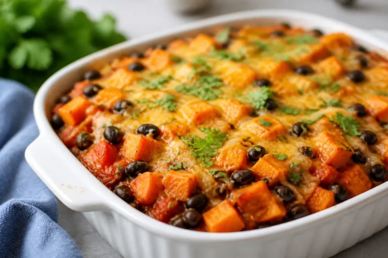 Vegetarian Sweet Potato Black Bean Casserole