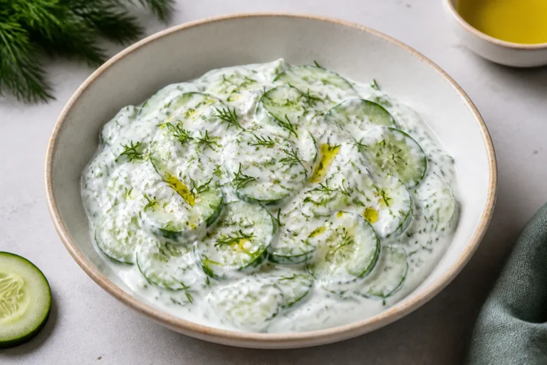 Creamy Cucumber Dill Salad Greek Yogurt Tzatziki Sauce
