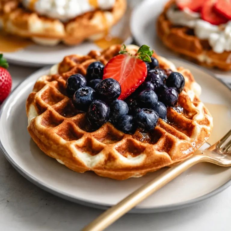 Cottage Cheese Protein Waffles | Easy High Protein Breakfast