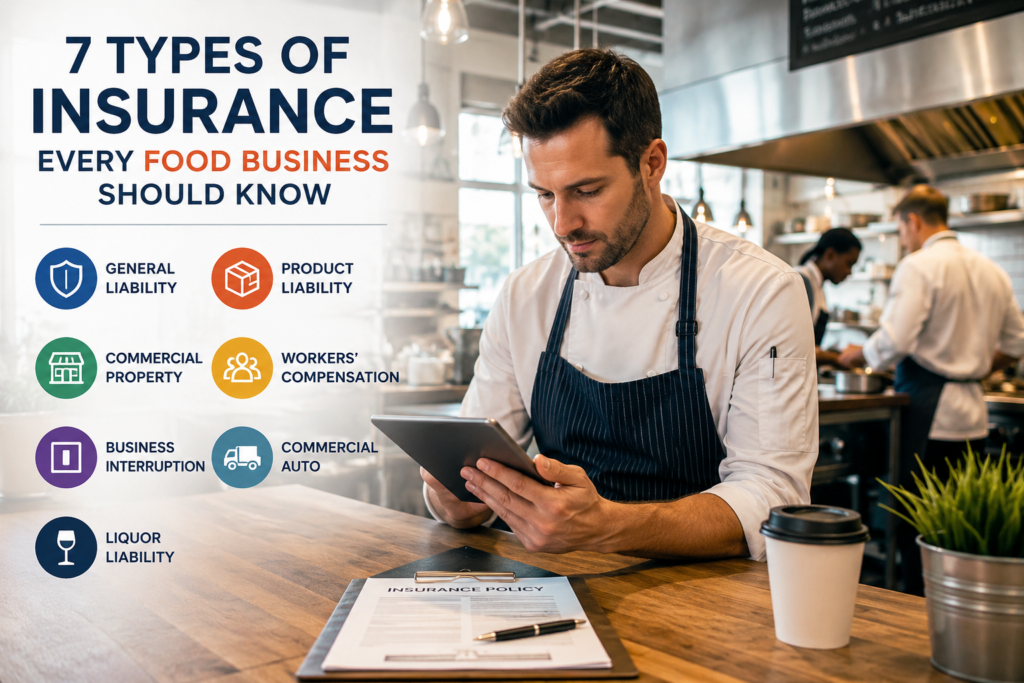 7 types of food business insurance coverage