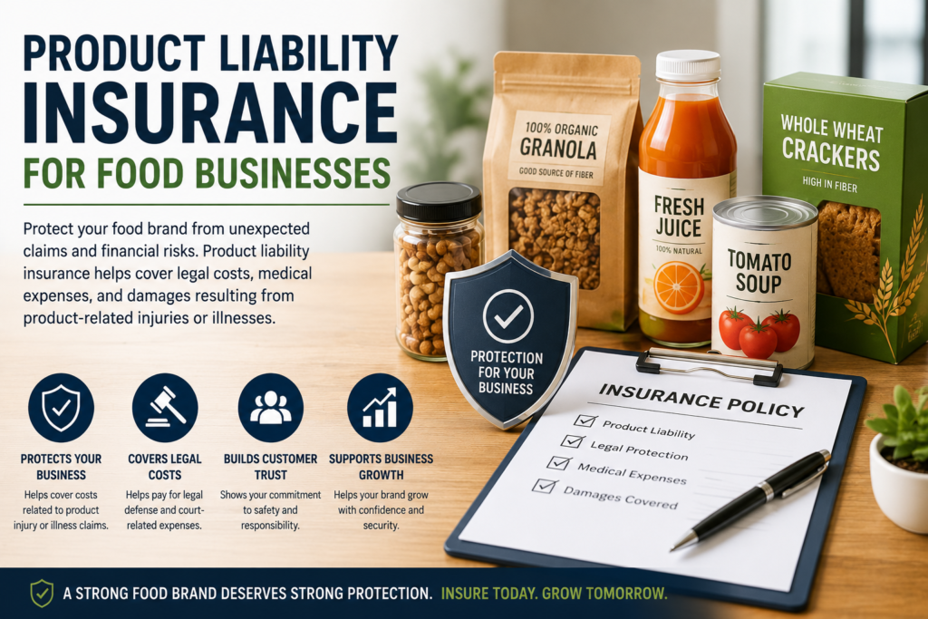 Product liability insurance for food businesses and packaged food brands
