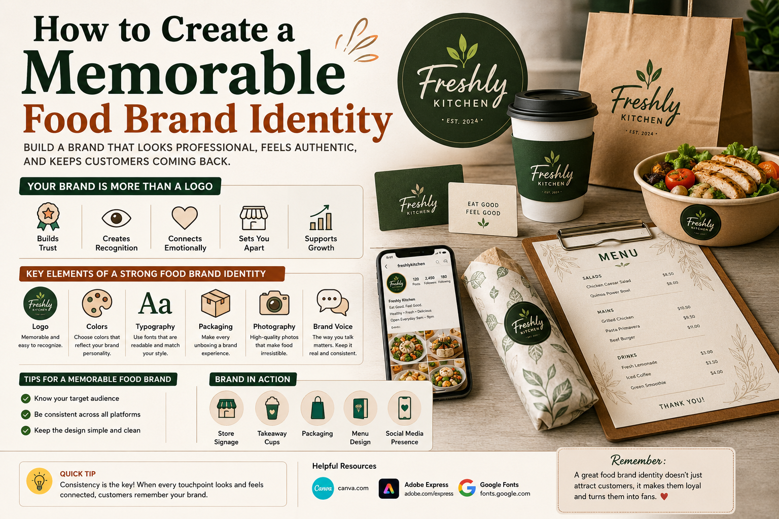 How to create a memorable food brand identity